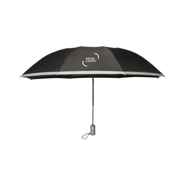 Lot de 46 mini parapluies pliables tempête noirs marquage 1 couleur