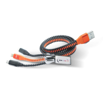 Câble zippé XL FunZip® 3 connectiques
