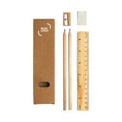 Set d'écriture 6 pièces en bois