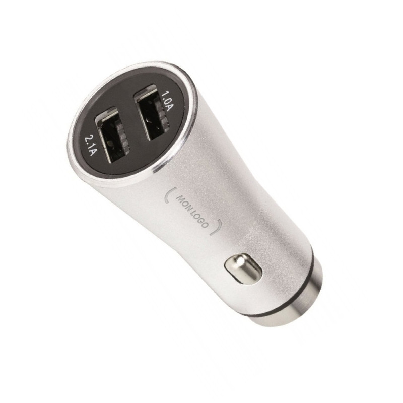 Chargeur allume-cigare 2 ports USB brise-vitre
