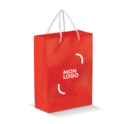 Sac en papier coloré premium anses cordelettes 30x40x12 cm