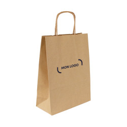 Sac kraft havane biodégradable 90 g/m² 18 x 8 x 24 cm
