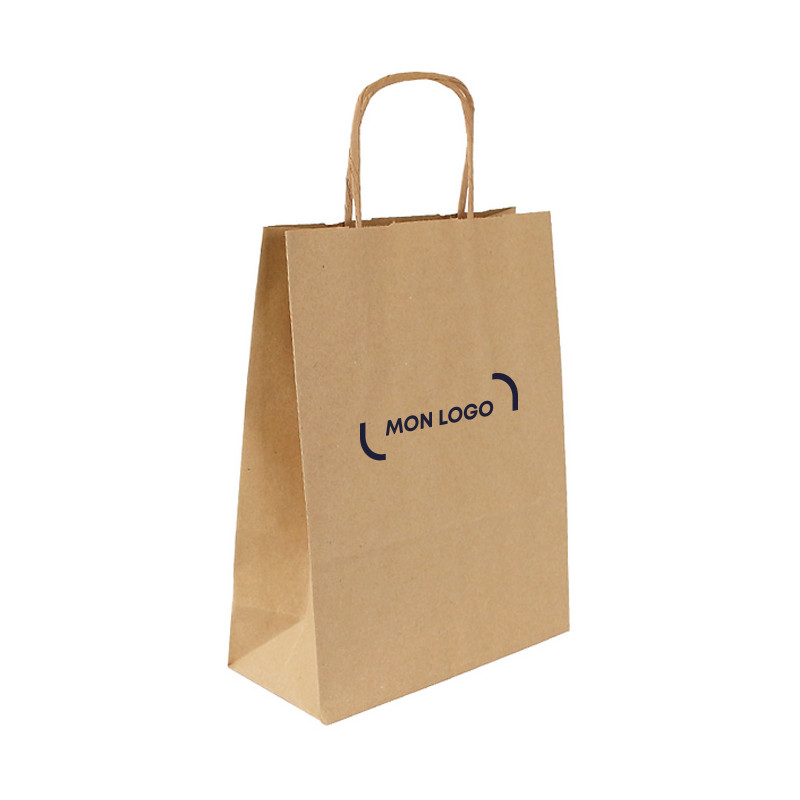 Sac kraft havane biodégradable 100 g 18 x 8 x 24 cm