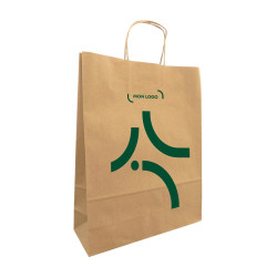 Sac kraft havane biodégradable  100 g/m² 32 x 12 x 42 cm