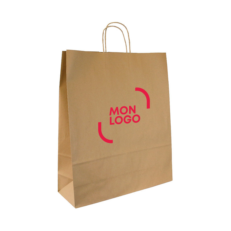 Sac kraft havane biodégradable 100 g 44 x 15 x 50 cm