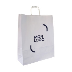Sac kraft blanc biodégradable 110 g/m² 44 x 15 x 50 cm