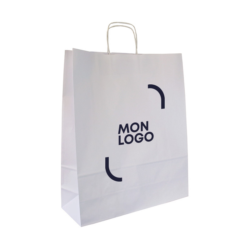 Sac kraft blanc biodégradable 100 g 44 x 15 x 50 cm