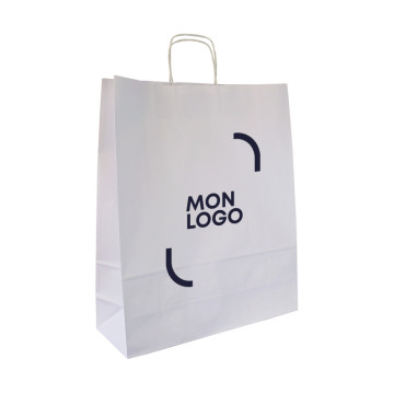 Sac kraft blanc biodégradable 100 g 44 x 15 x 50 cm
