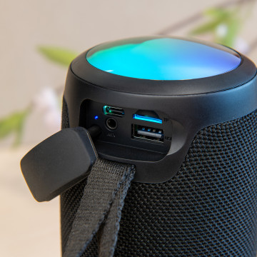 Enceinte 10 W avec caisson de basse en plastique recyclé GRS Akashi®