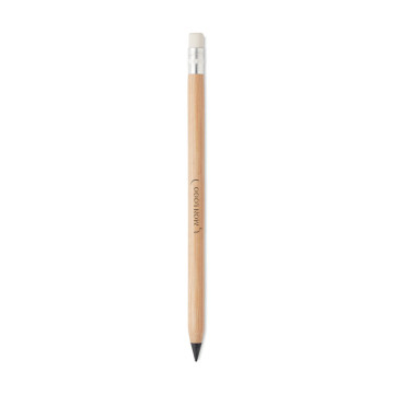 Stylo sans encre en bambou tête gomme
