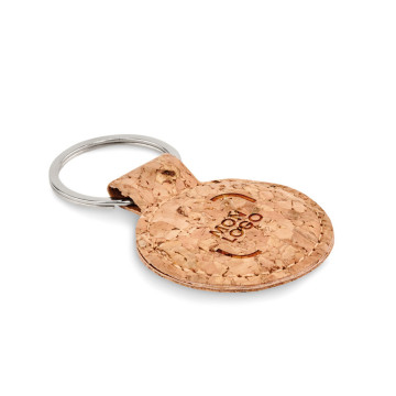 Porte-clés rond en liège