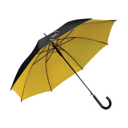 Parapluie canne ouverture automatique noir/jaune