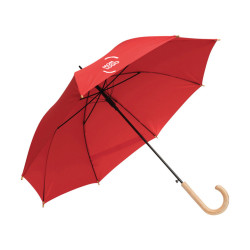 Parapluie canne en rPET ouverture automatique rouge