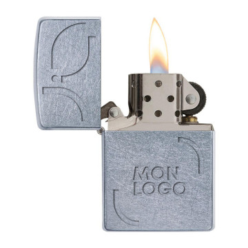 Briquet tempête Zippo® Street Chrome™ gravure laser