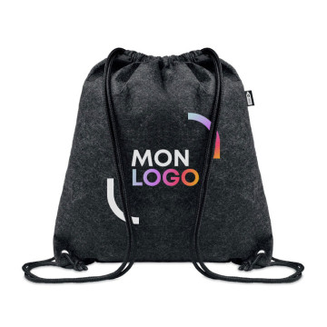 Sac à dos cordelettes en feutre rPET