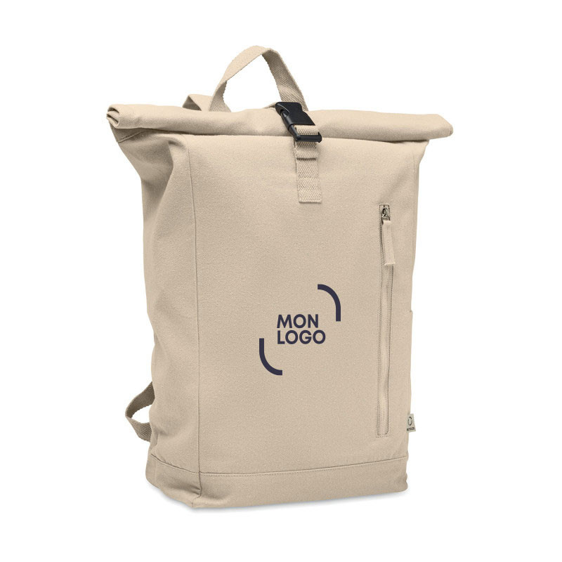 Sac à dos roll top en matières recyclées
