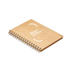Carnet à spirales A5 avec couverture en bambou