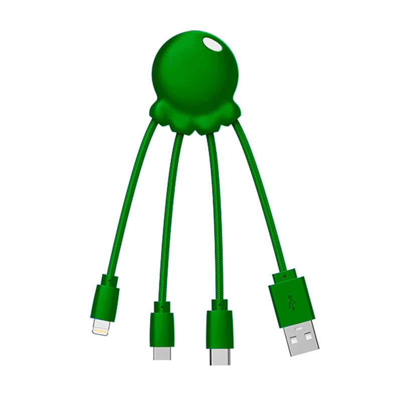 Câble de charge multi-connecteurs recyclé Xoopar® Octopus Eco