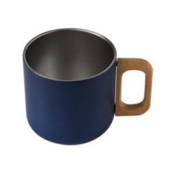 Mug bleu marine en acier inoxydable à double paroi