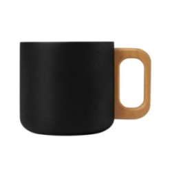 Mug noir en acier inoxydable à double paroi