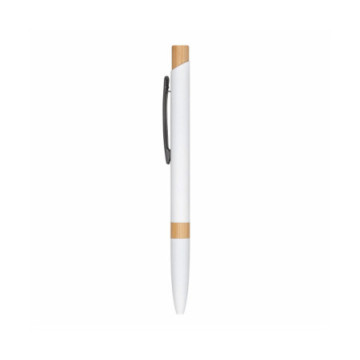 Stylo blanc en bambou et aluminium recyclé