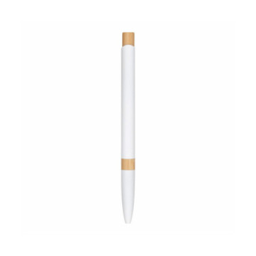 Stylo blanc en bambou et aluminium recyclé