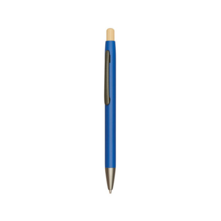 Stylo bleu en bambou et aluminium recyclé