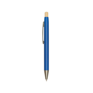 Stylo bleu en bambou et aluminium recyclé