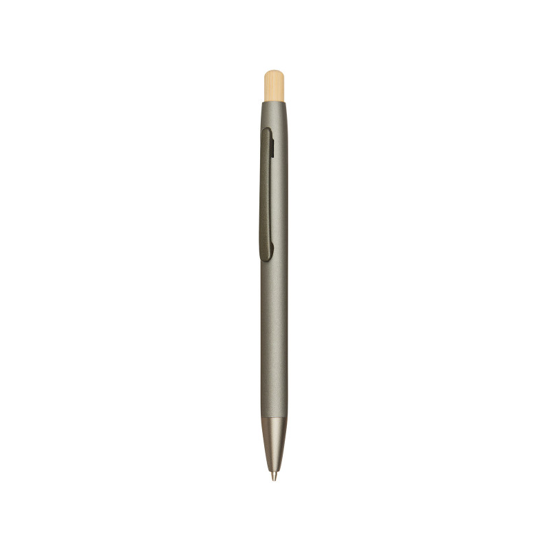 Stylo gris en bambou et aluminium recyclé
