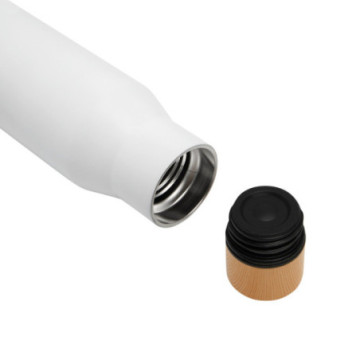 Bouteille isotherme blanche 500 mL en acier inoxydable