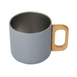 Mug gris en acier inoxydable à double paroi