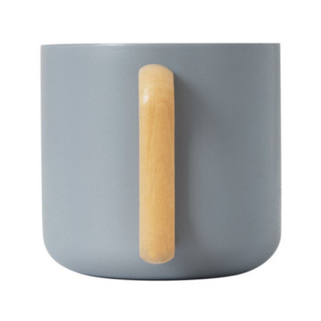 Mug gris en acier inoxydable à double paroi