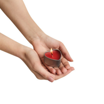 Bougie parfumée en forme de cœur