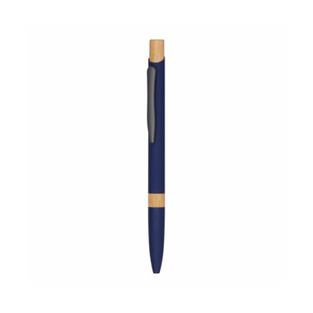 Stylo bleu en bambou et aluminium recyclé
