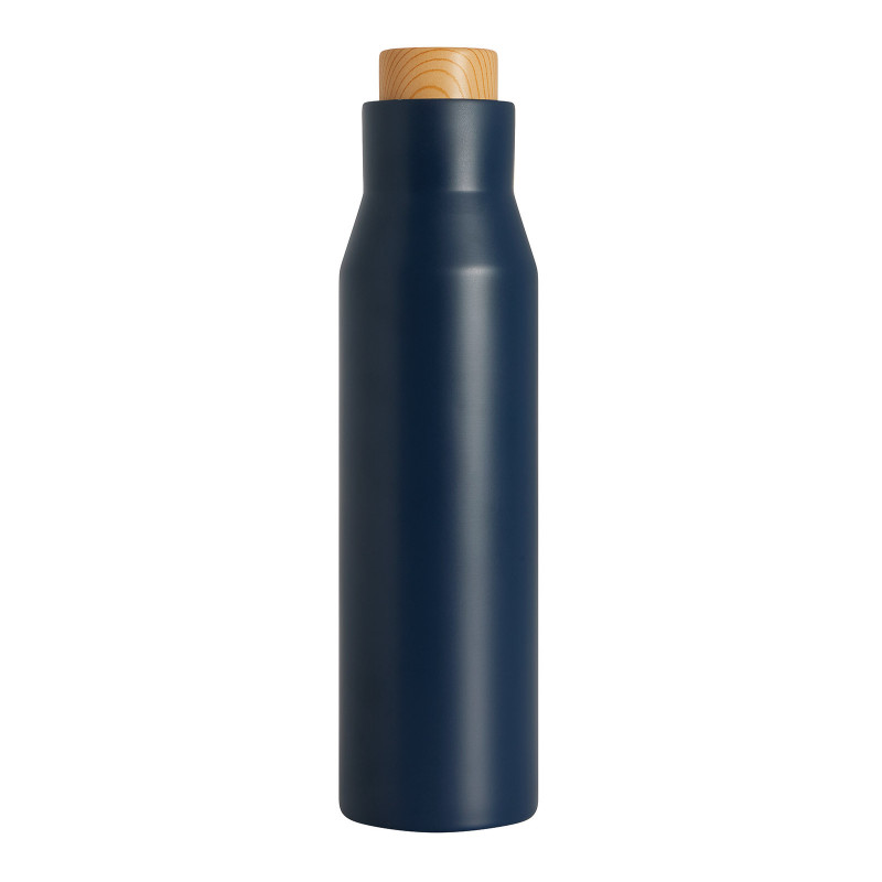Bouteille isotherme bleue marine 500 mL en acier inoxydable