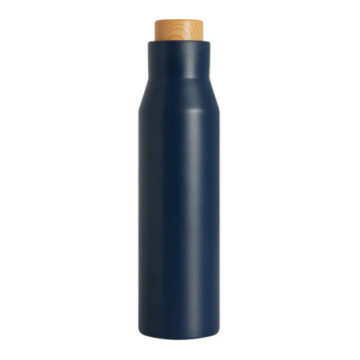 Bouteille isotherme bleue marine 500 mL en acier inoxydable