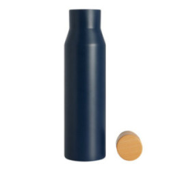 Bouteille isotherme bleue marine 500 mL en acier inoxydable