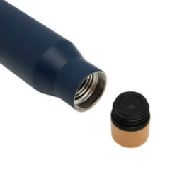 Bouteille isotherme bleue marine 500 mL en acier inoxydable