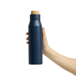 Bouteille isotherme bleue marine 500 mL en acier inoxydable