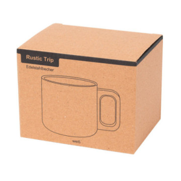 Mug blanc en acier inoxydable à double paroi