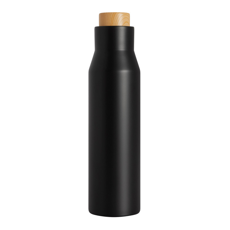 Bouteille isotherme noire 500 mL en acier inoxydable