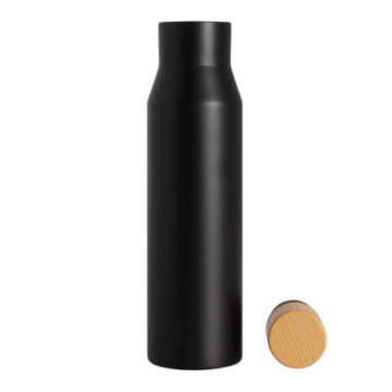 Bouteille isotherme noire 500 mL en acier inoxydable