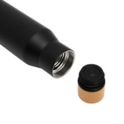 Bouteille isotherme noire 500 mL en acier inoxydable