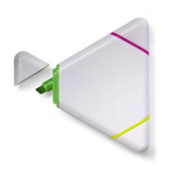 Surligneur triangle 3 couleurs