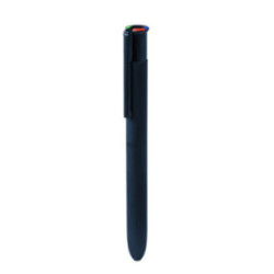 Stylo 4 couleurs en aluminium recyclé toucher gomme