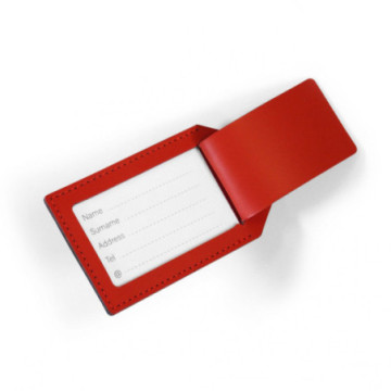 Porte-étiquette à bagage en cuir French collection®