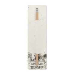 Crayon avec pochette en papier ensemencé à planter