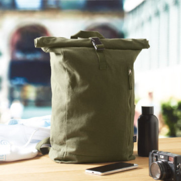 Sac à dos roll top en matières recyclées