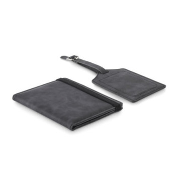 Set porte-passeport et étiquette de bagage