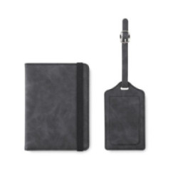 Set porte-passeport et étiquette de bagage